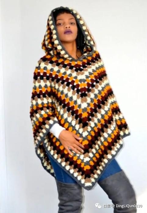 高档蕾丝钩花斗篷披肩防晒衣,针织披肩花样图片大全