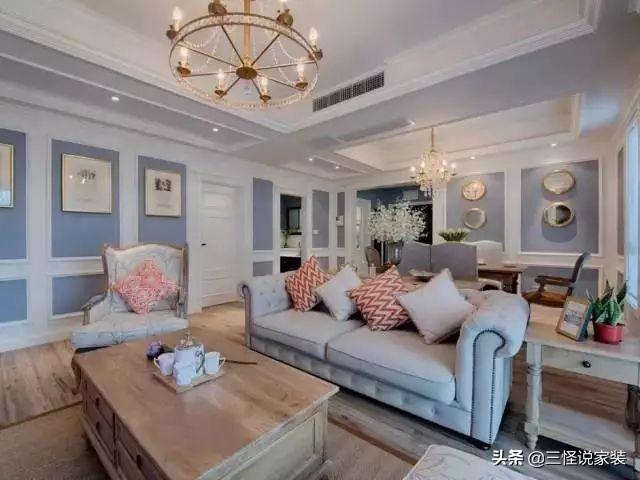 电视背景墙与沙发墙不对称效果图,现在装修沙发背景墙流行什么风格