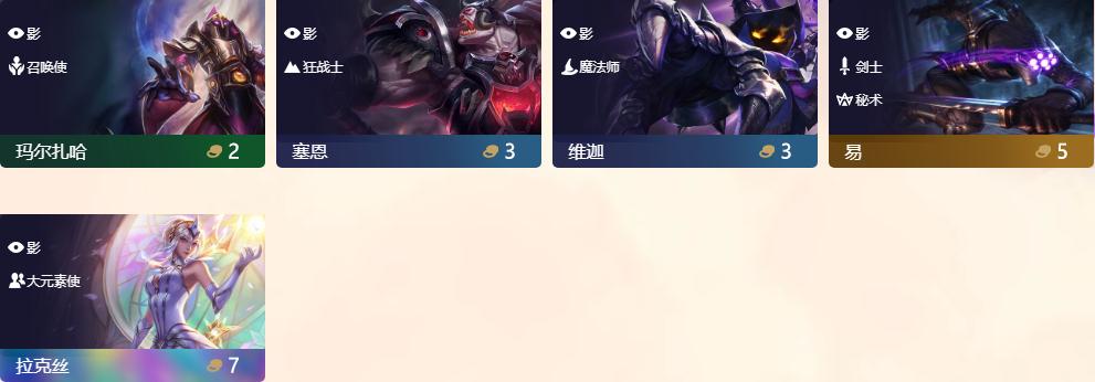 LOL：云顶新赛季元素崛起英雄分析拉克丝成万金油