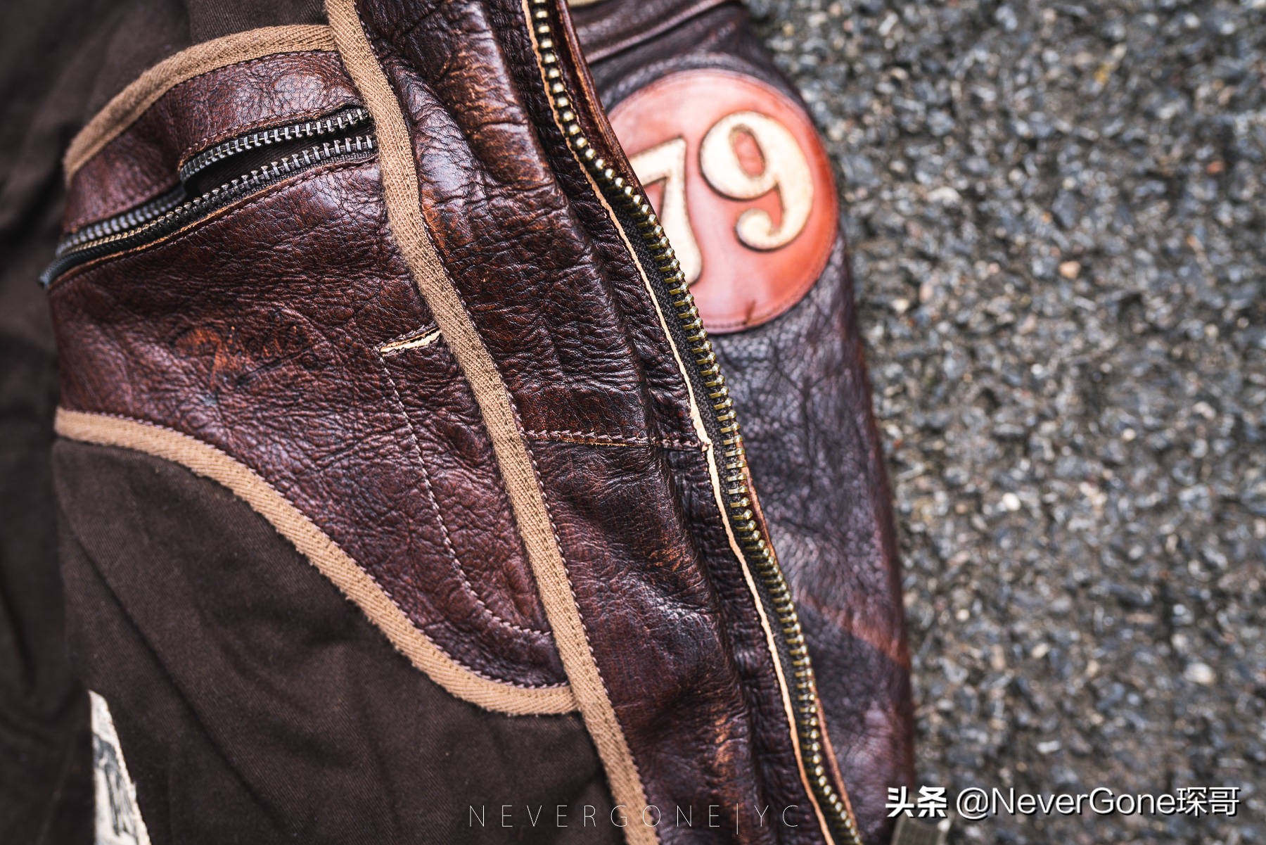 小众棕色短款皮衣,英伦机车皮衣推荐