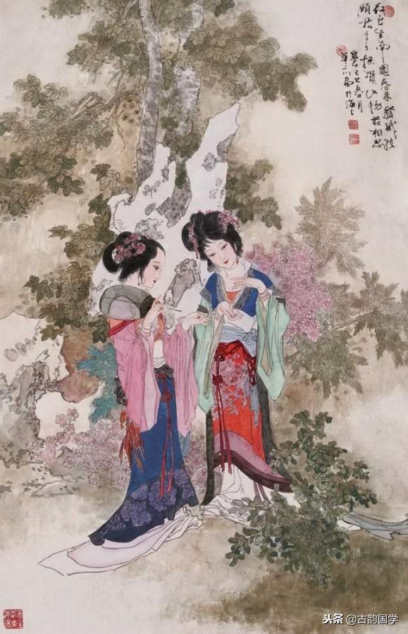 中国古典百美诗画（上）：一位佳丽一首古诗，可谓赏心悦目，收藏
