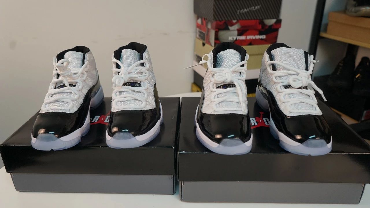 耐克aj11黑红,耐克aj11开箱