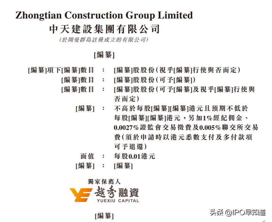 中天建设香港,中天建设集团有限公司成功上市