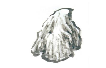国画山水画石头的画法如何上色,国画石头的画法斧劈皴图片