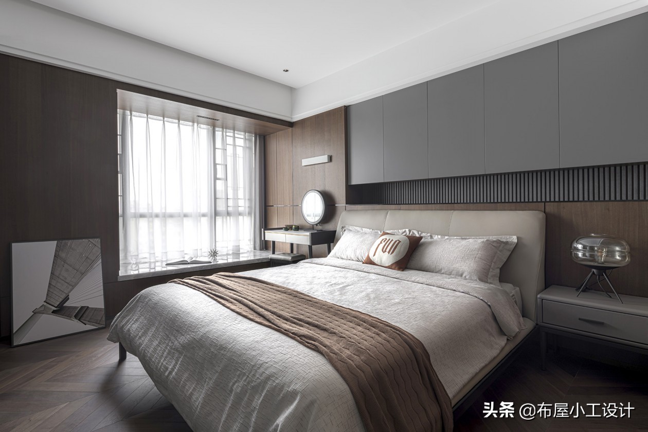 极简原木风别墅胡桃木,极简胡桃木风格全屋效果图