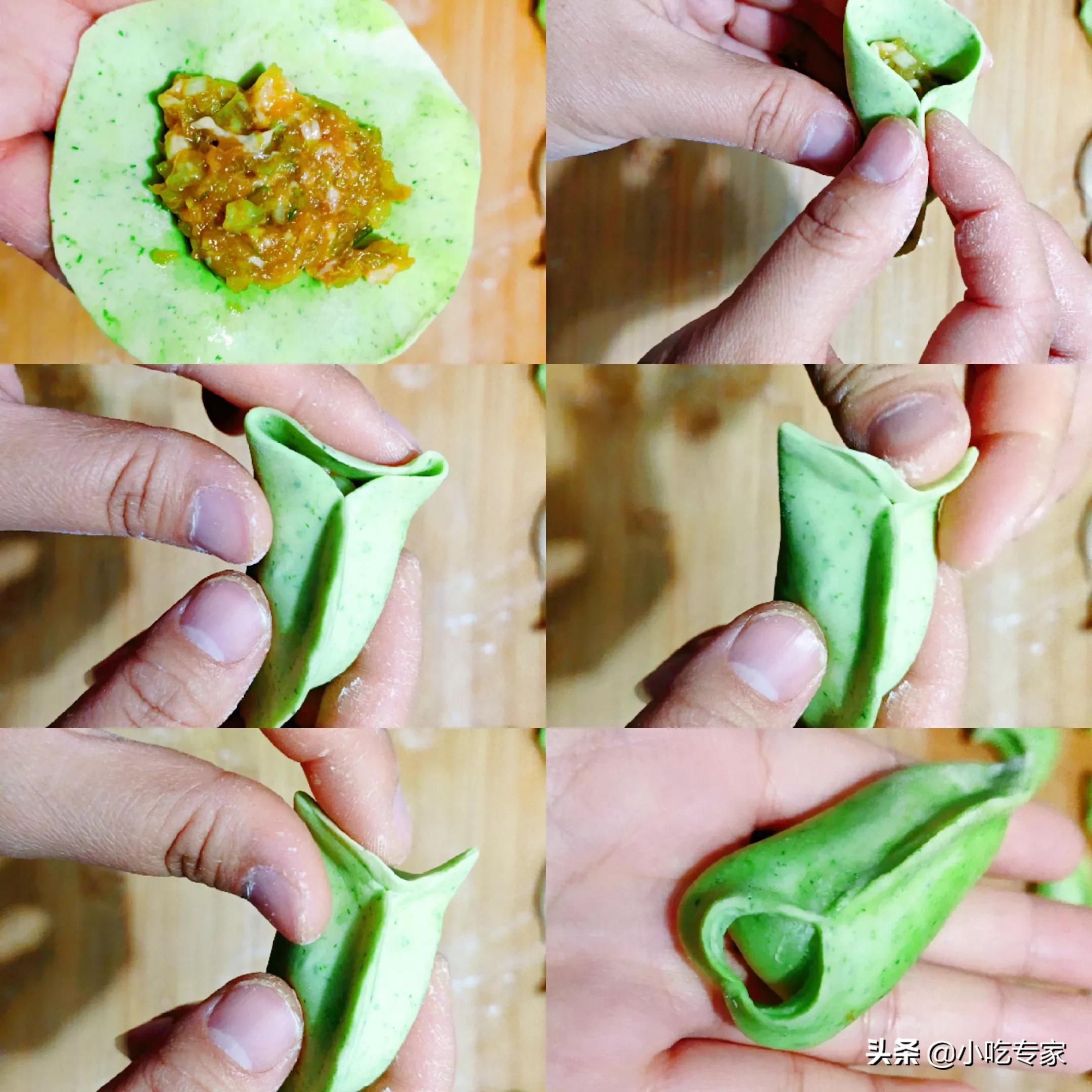 饺子怎么包馅多又好看,韭菜肉馅饺子包法