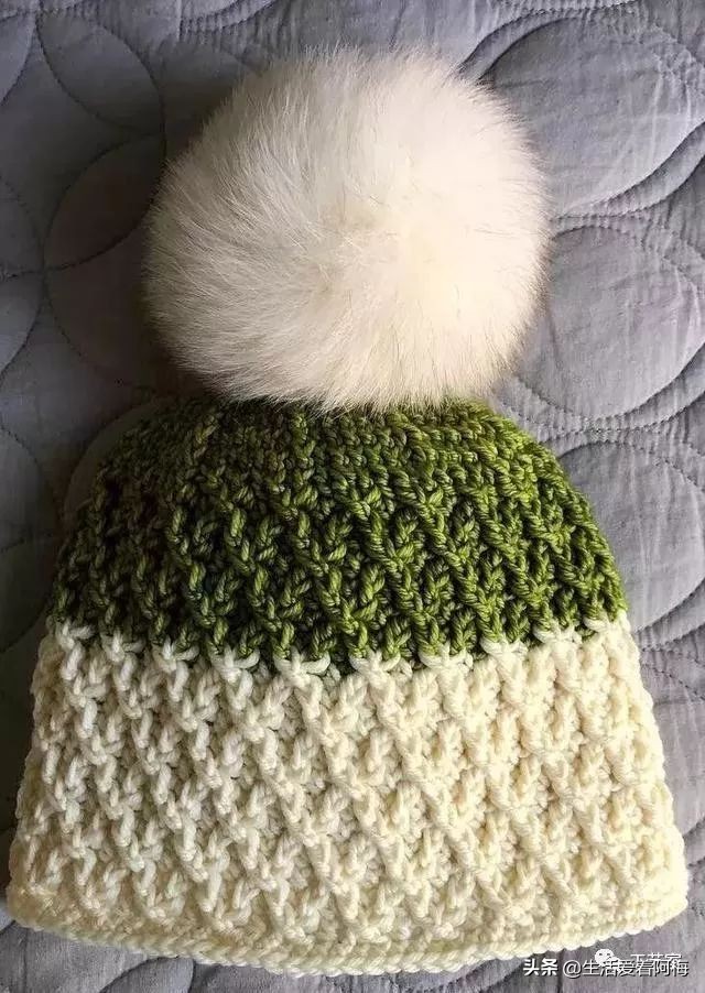 毛线编织有帽沿的冬帽,最新款毛线帽子编织教程日系帽