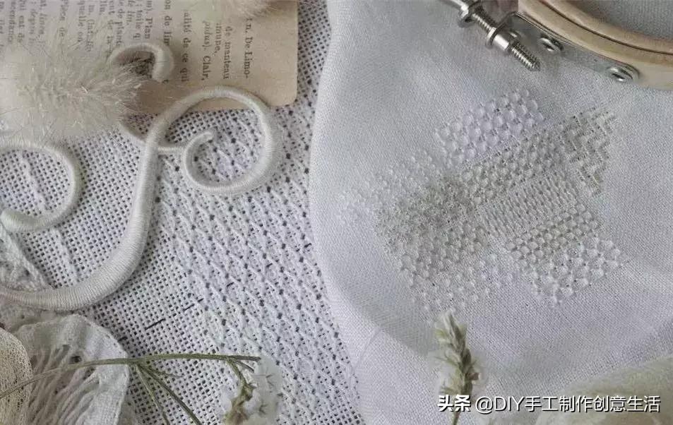 白线的刺绣,白线刺绣针法