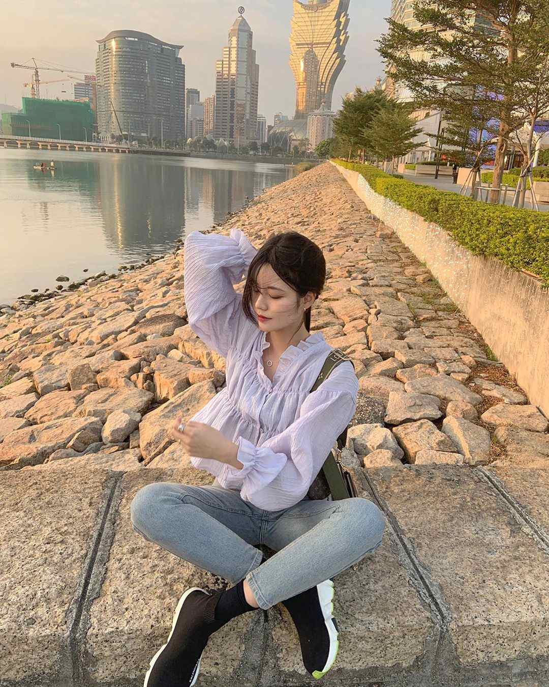 韩系复古甜美洋气衬衫,韩版法式设计感小众衬衫宽松甜美