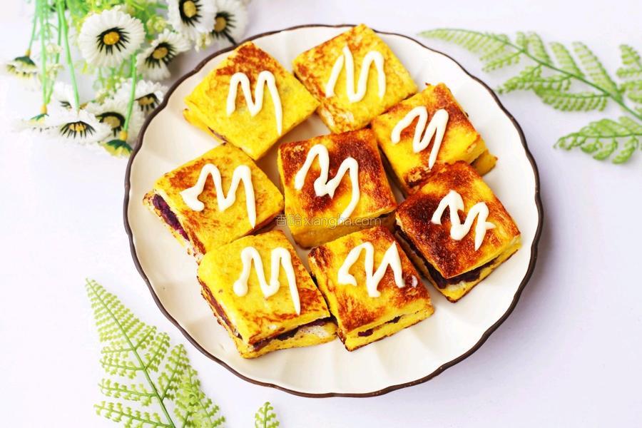 紫薯西多士做法空气炸锅,紫薯西多士烤箱