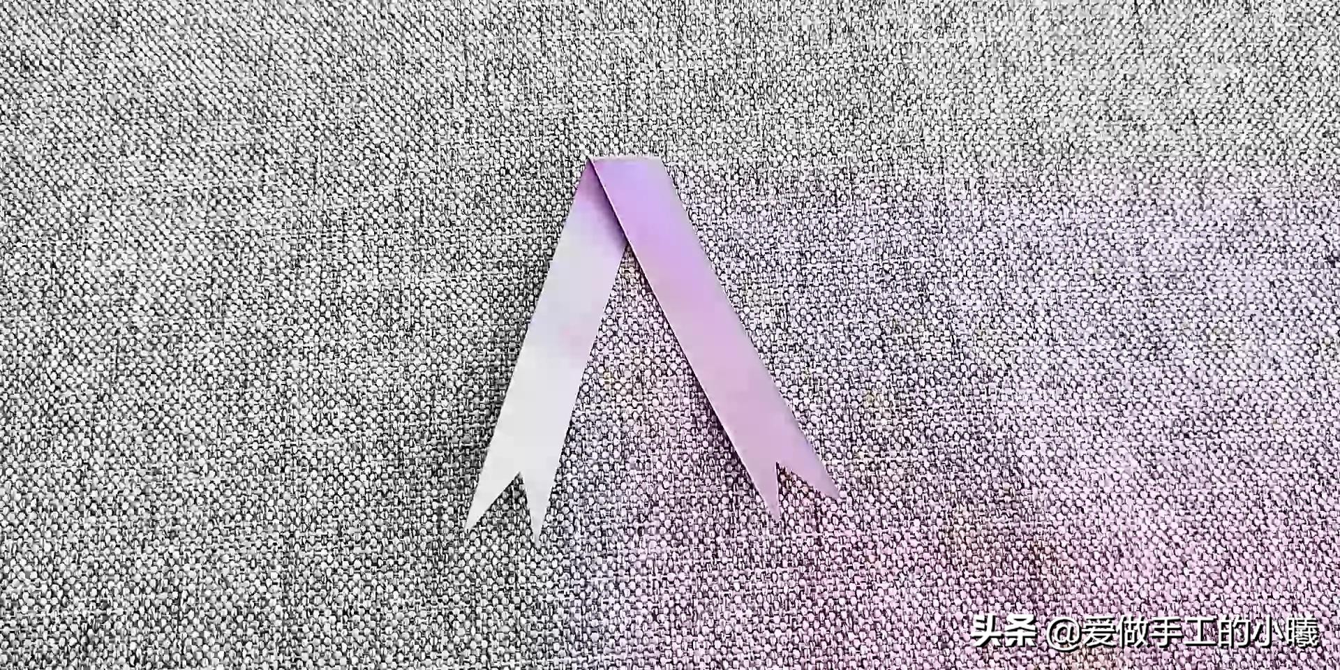 儿童折纸简单手工幼儿园蝴蝶结,蝴蝶结手工折纸超简单正方形纸