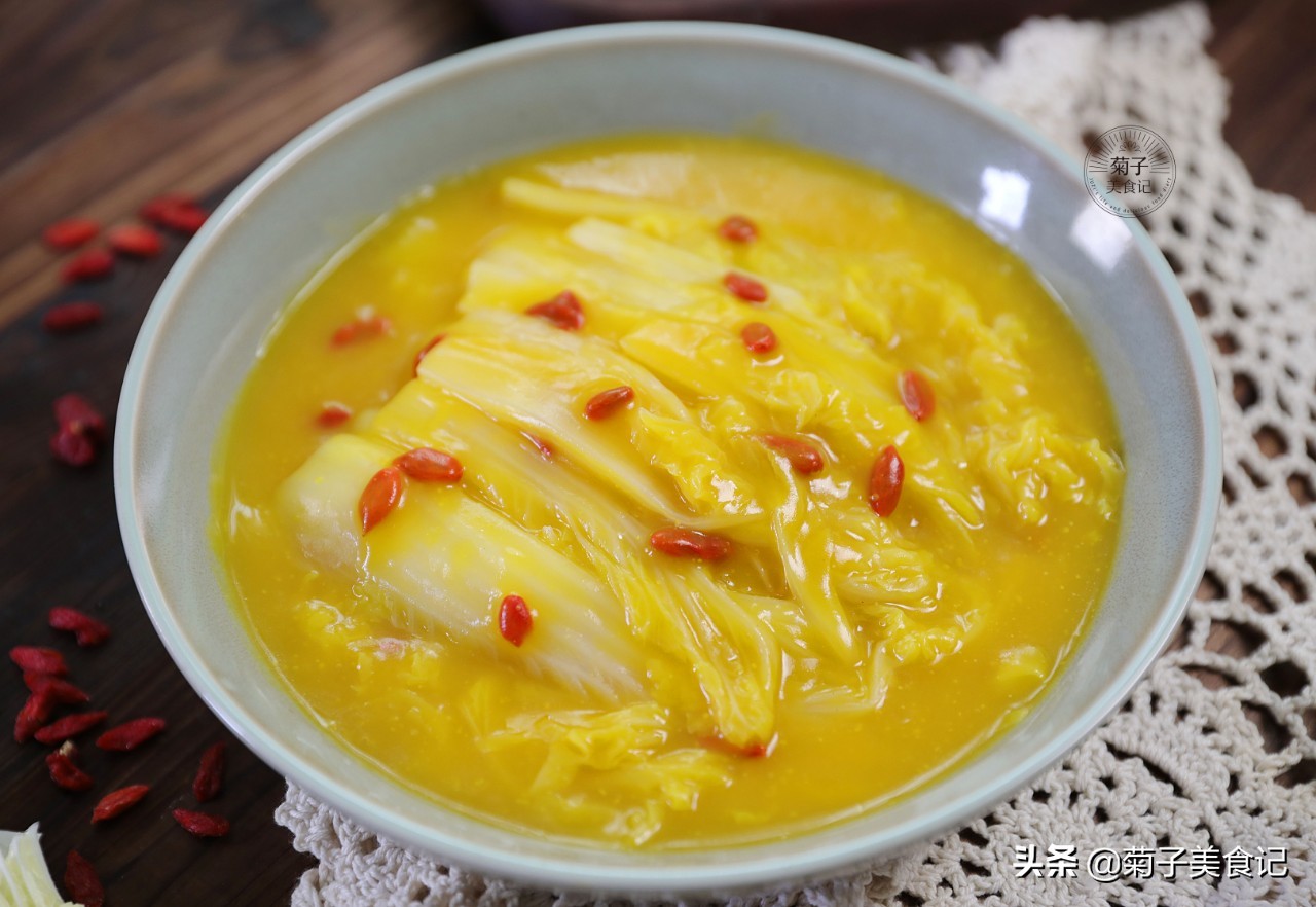 金汤娃娃菜家常菜,诱人美食高清图片