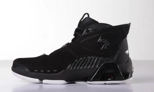 奥尼尔shaq系列篮球鞋白底黑皮面,奥尼尔自创shaq球鞋