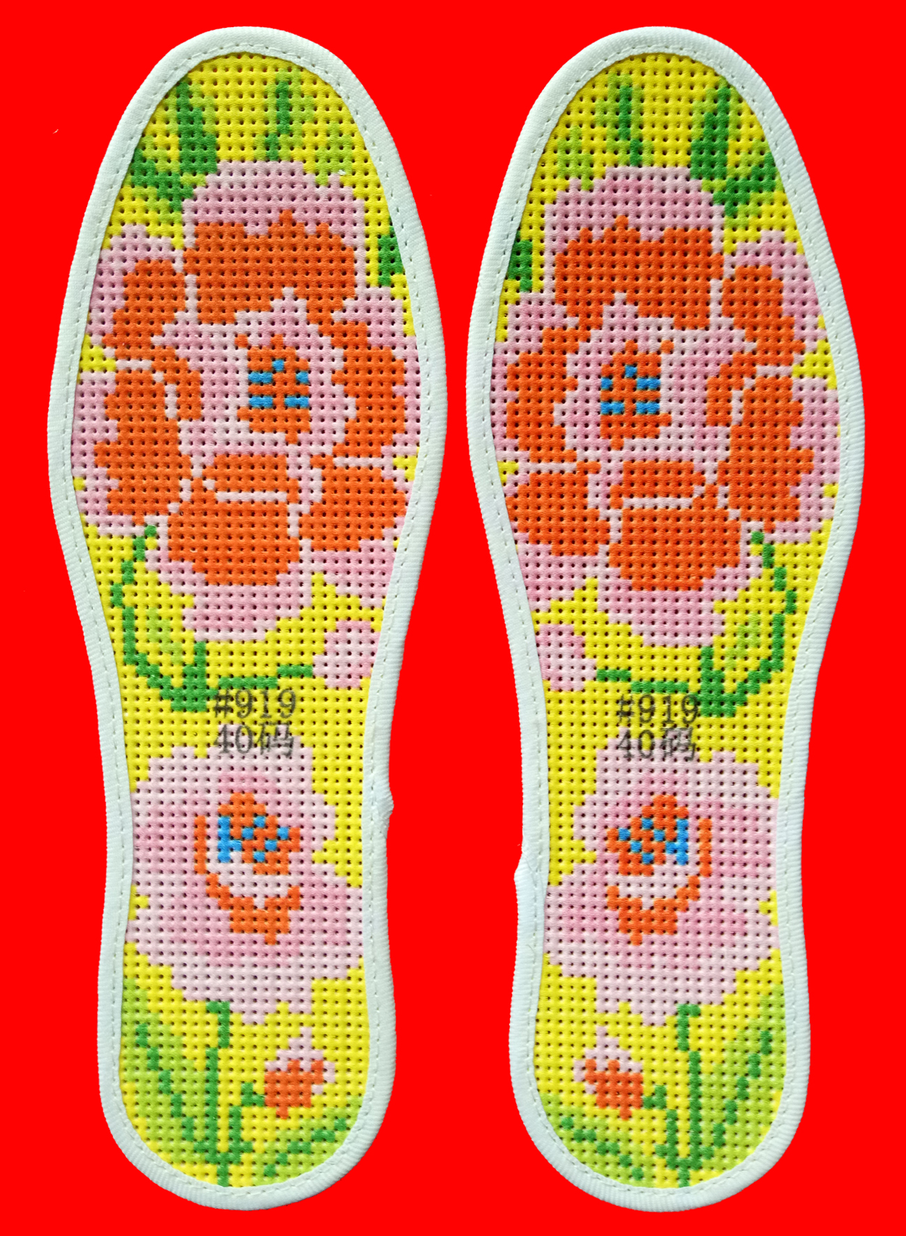 缝纫机做绣花鞋垫教程,手工绣花鞋垫样品图片