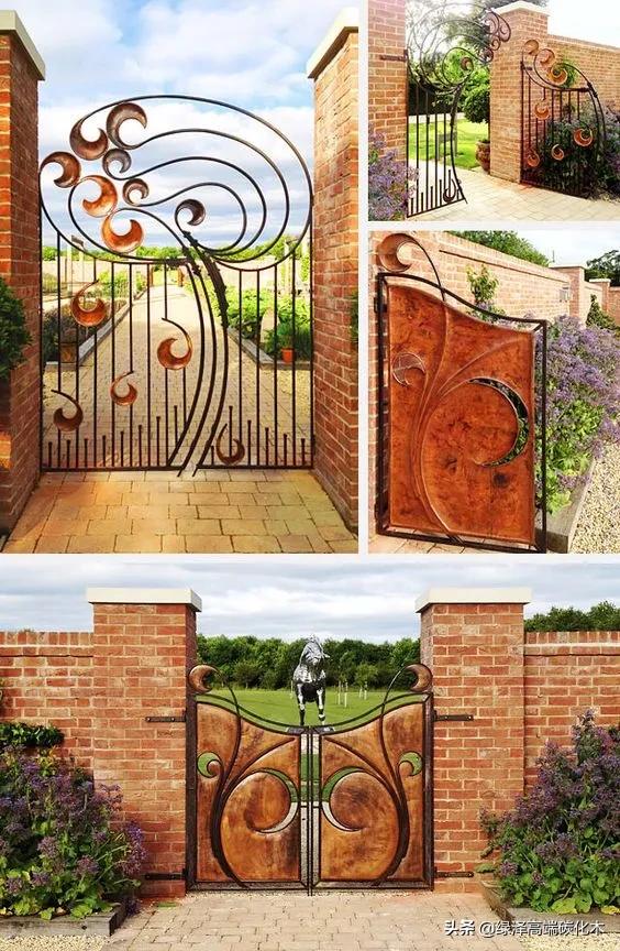 庭院栅栏门制作,庭院围墙护栏栅栏门