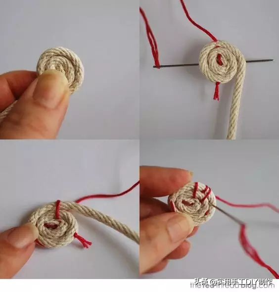 手工用绳子编织篮子简单又好看,怎样手工编篮子