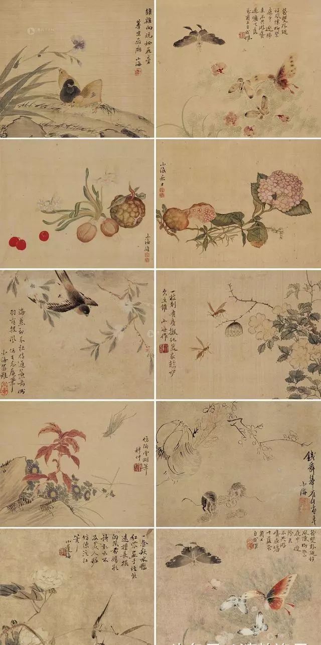 清代花鸟鱼虫画,清代国画名家花鸟鱼虫