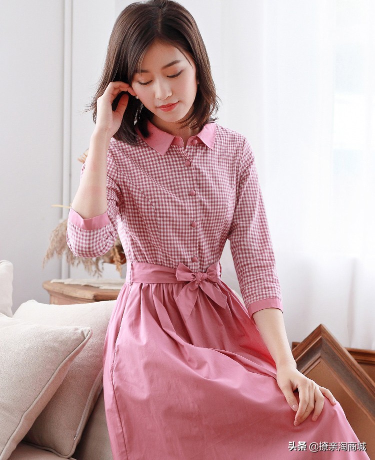 新款连衣裙女夏衬衫裙,2019冬款碎花连衣裙女