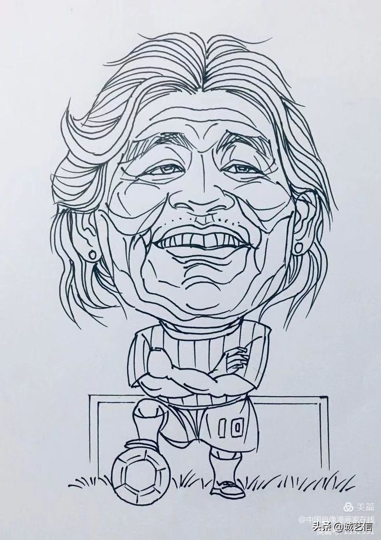 马拉多纳高清漫画壁纸,马拉多纳漫画