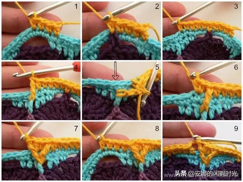 曼陀罗毯子编织教程,苏菲花园曼陀罗毯子钩法高清图解