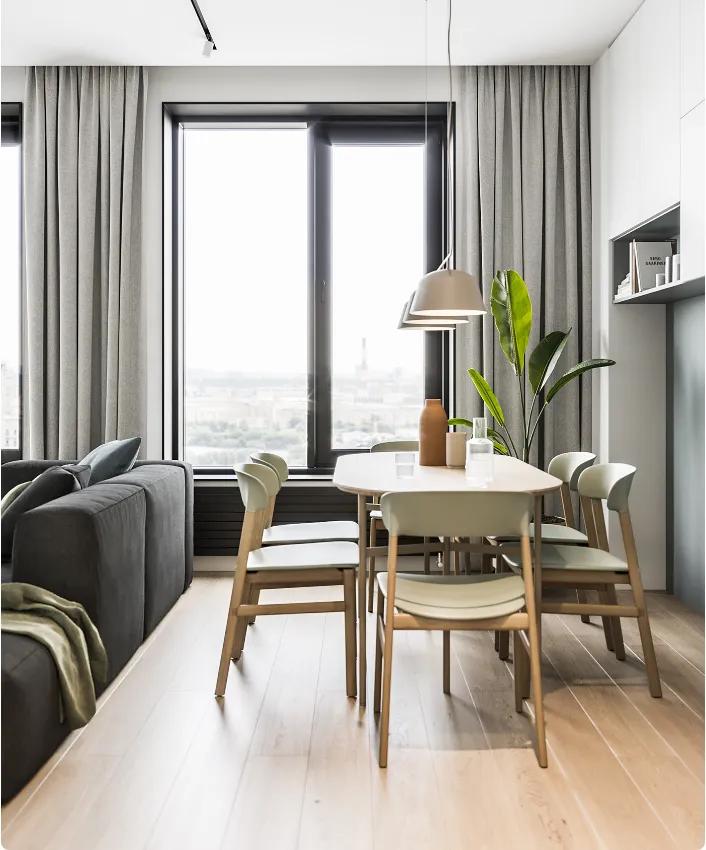 64㎡两房一厅的小空间设计，清新舒适，看完想把家里砸了