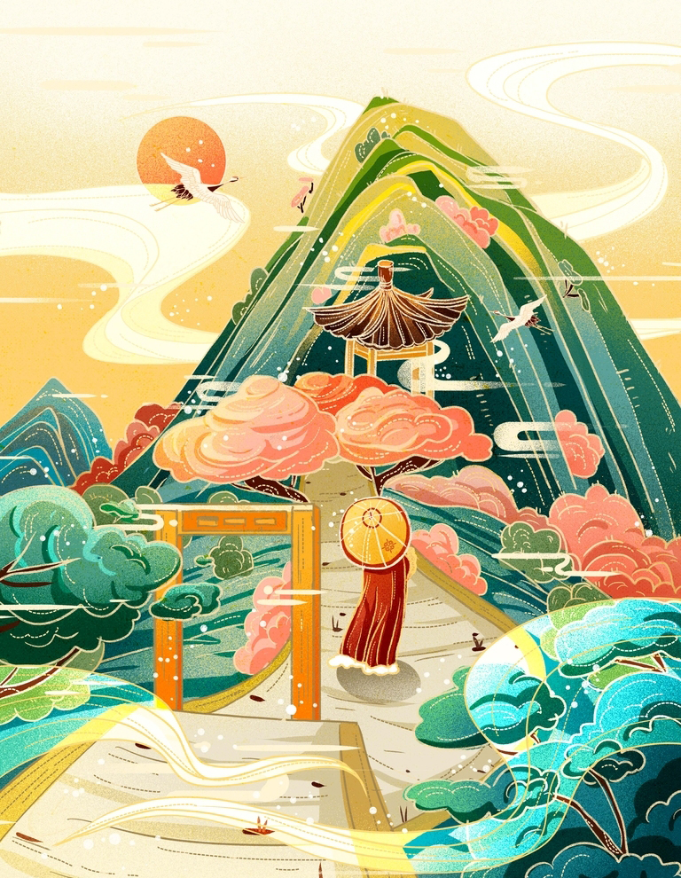 手绘国潮壁纸1920*1080,国潮壁纸图片保存