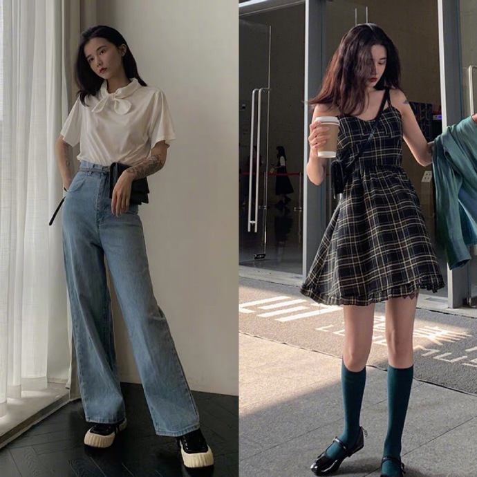 个子矮穿老爹裤紧身,个子矮瘦人穿老爹裤好看吗