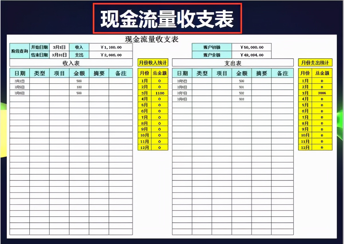 excel打印财务报表排版技巧,excel自动生成财务报表教程