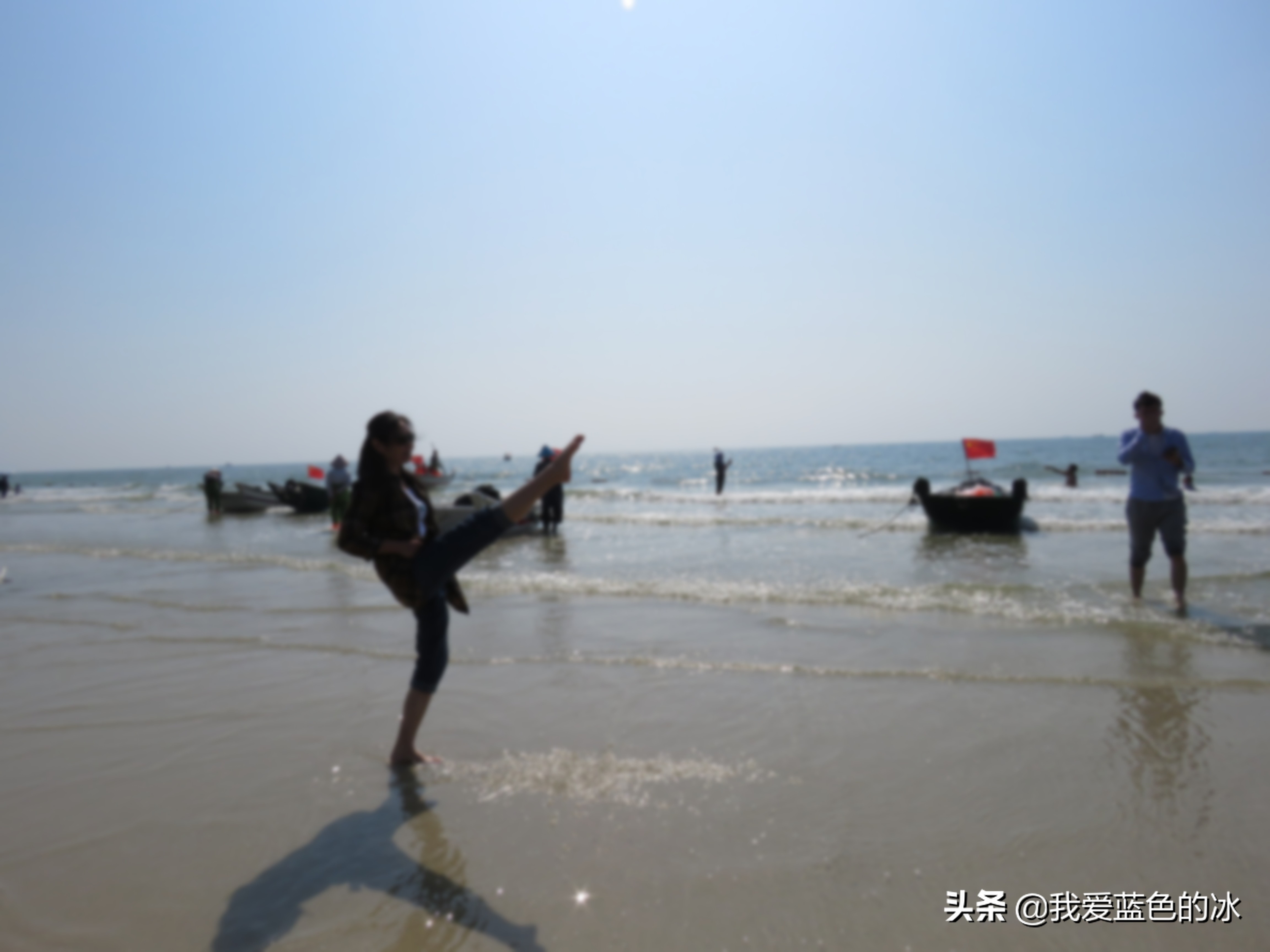 北海暖如春银滩游,北海银滩体验踏浪的感觉