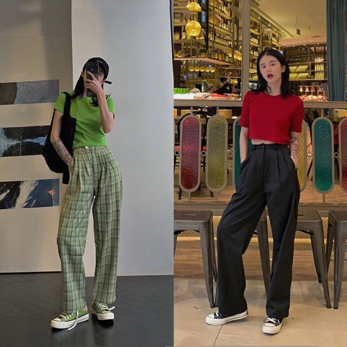 个子矮穿老爹裤紧身,个子矮瘦人穿老爹裤好看吗