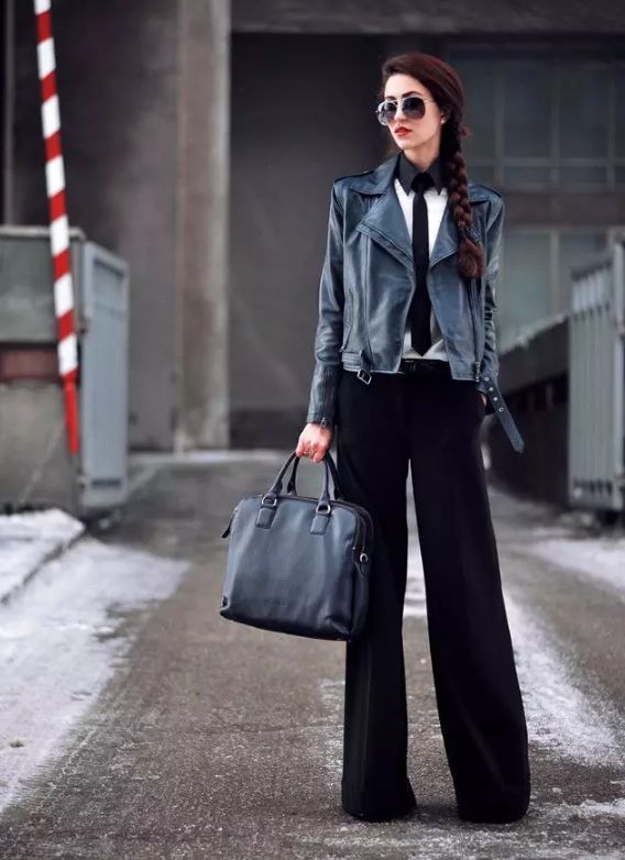 中式盘扣皮衣女刘雯,刘雯皮衣穿搭大合集