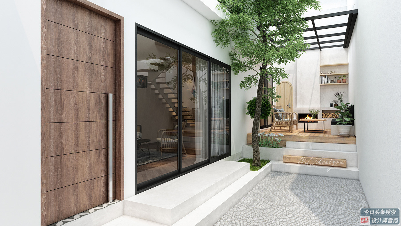 第五代住房空中庭院可停车,带停车位的小庭院设计效果图