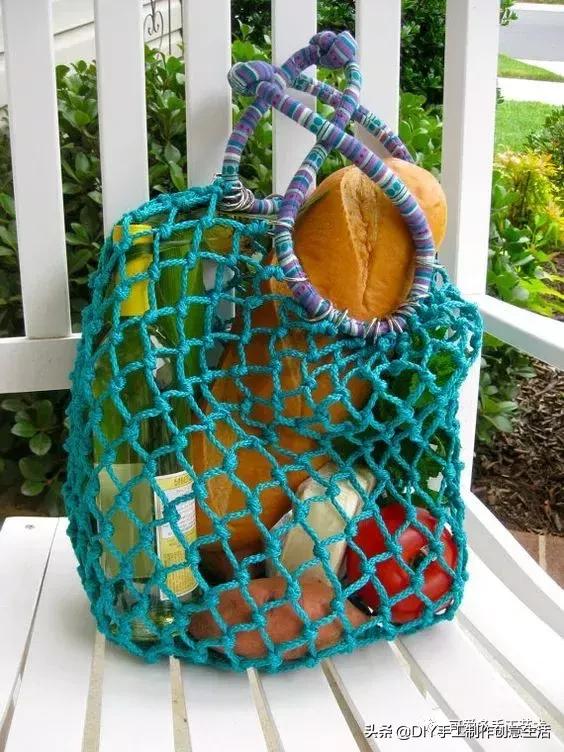 挂式收纳网袋钩织,钩织各种购物网袋收纳神器教程