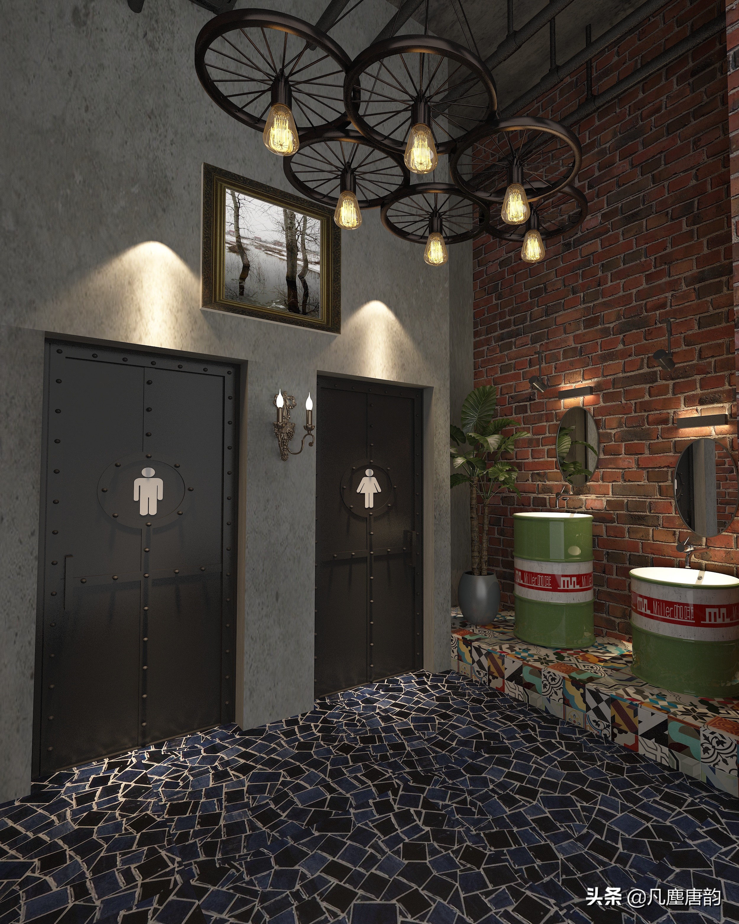 空间咖啡馆这样设计精致感十足,工业风格咖啡馆装修