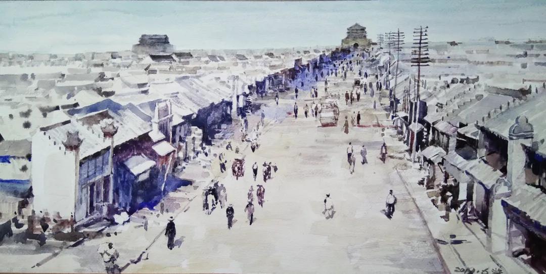 西安大美古城老照片,大美三秦中的陕西名胜古迹的手绘