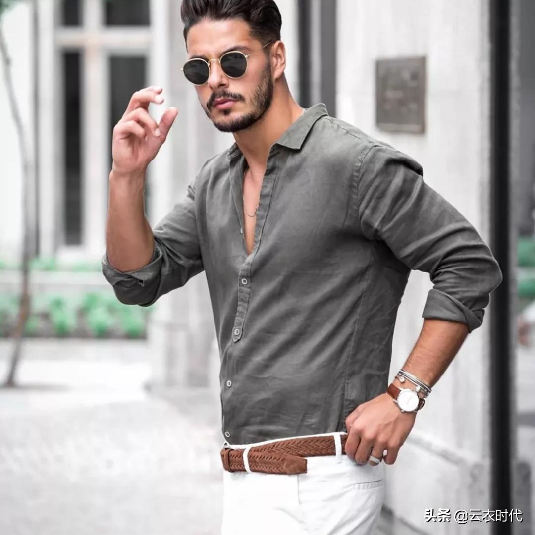 男士时尚简约双扣腰带,腰带男简约潮流时尚