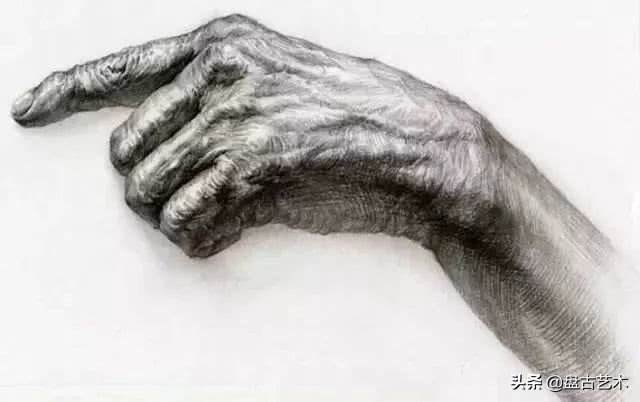 怎样画素描带手半身像才有美感——盘古文化艺术