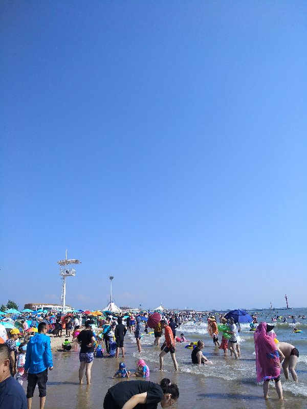 圣托里尼海边,盘锦金帛滩海滨浴场