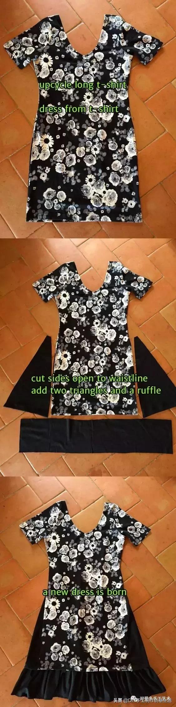 闲置的旧衣服,夏天旧衣服改造露肩衣