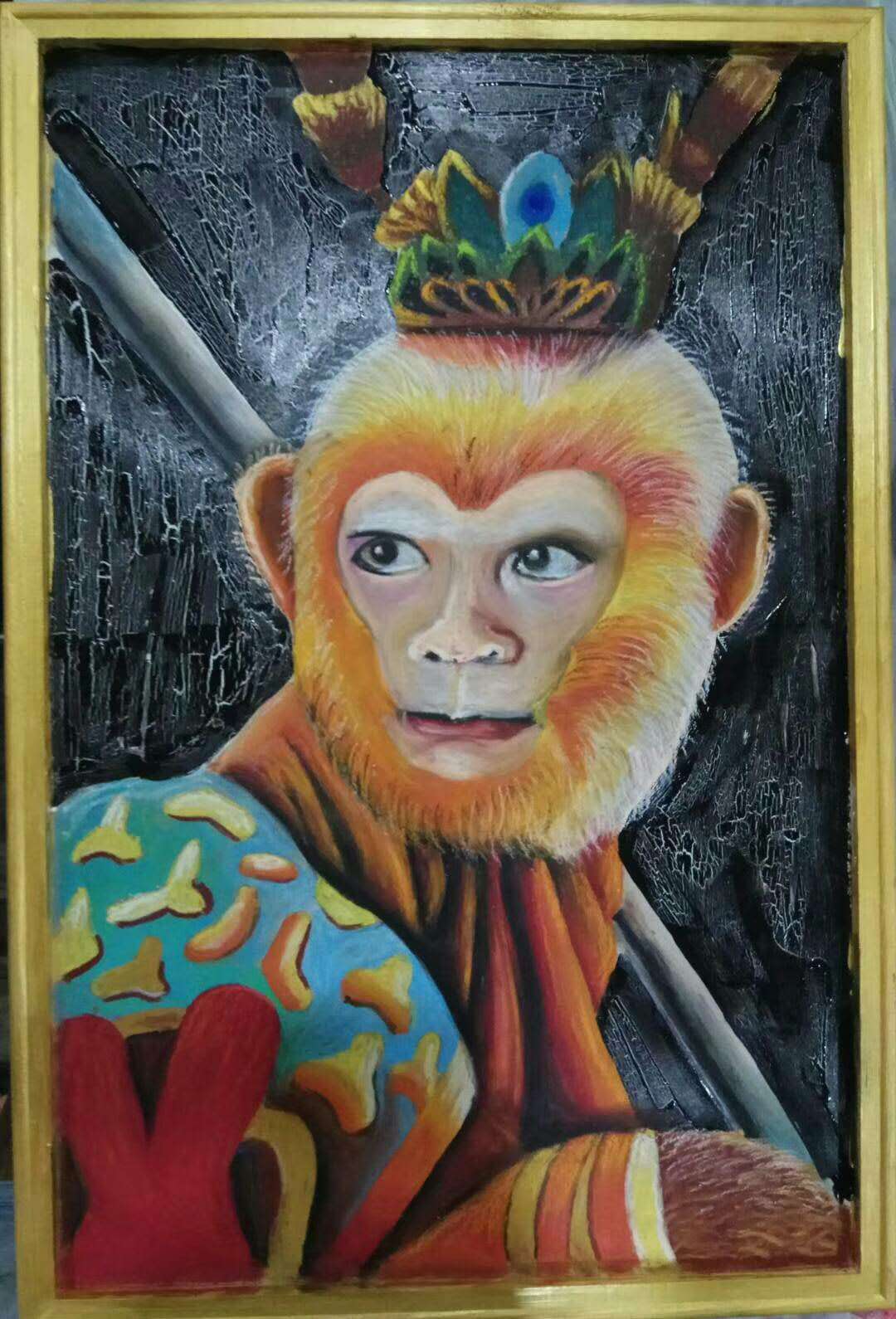 用油画棒画的油画简单,用油画棒画最简单的油画一看就会