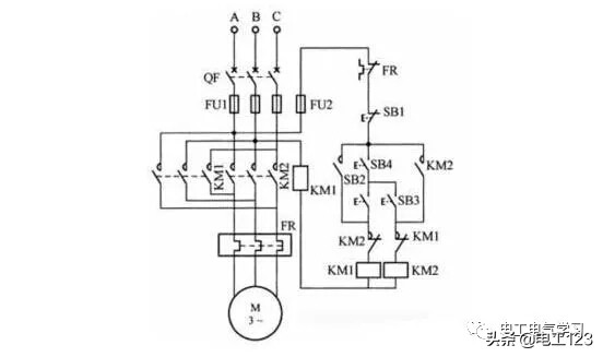 电机正反转电路图原理讲解,旋转室外天线电机正反转原理