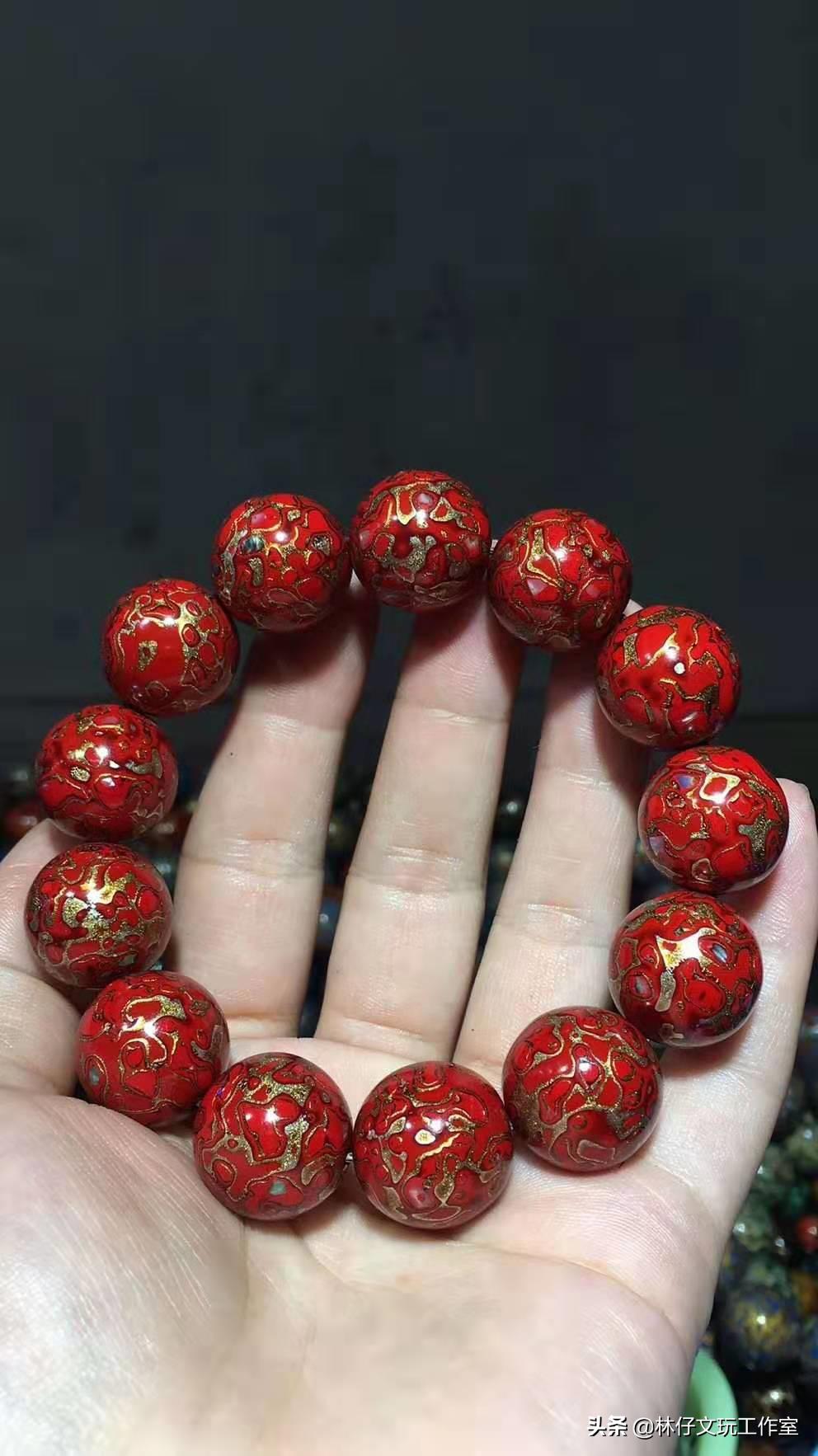 大漆八大守护佛珠,大漆犀皮佛珠教程