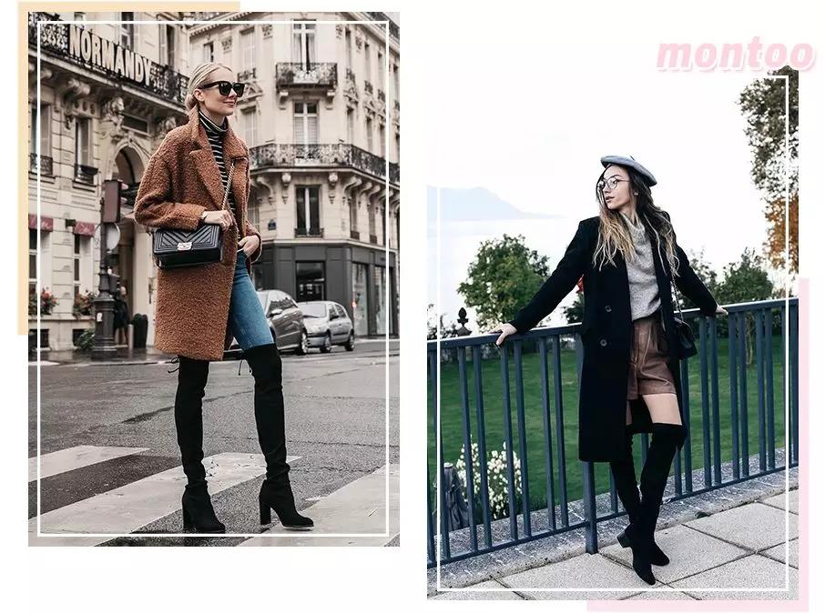 高腰靴子搭配正肩大衣,格子大衣和马丁靴怎么搭配才好看
