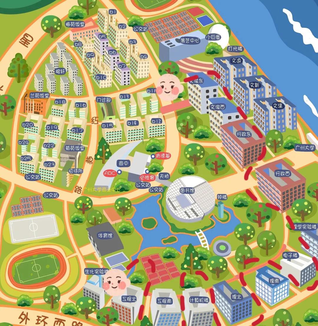 广州最广大学：占地1880余亩，依山傍水，校内坐拥天文台、法庭、演播厅！