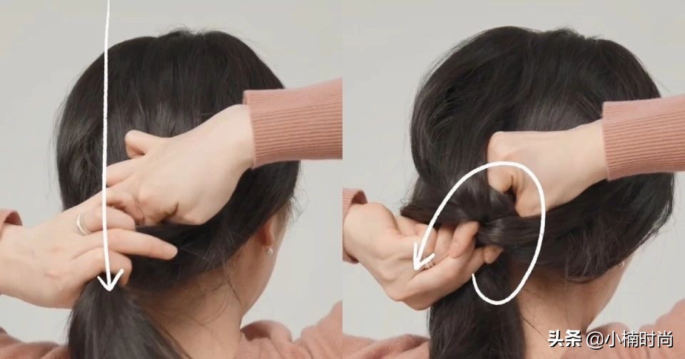 适合围巾帽子一体的发型,适合戴帽子的发型教程马尾