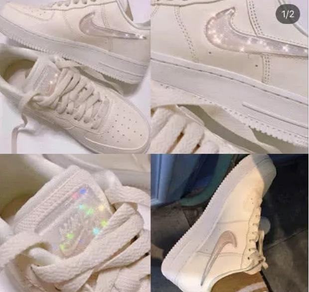 耐克空军一号荔枝皮黑白,耐克空军一号椰子白