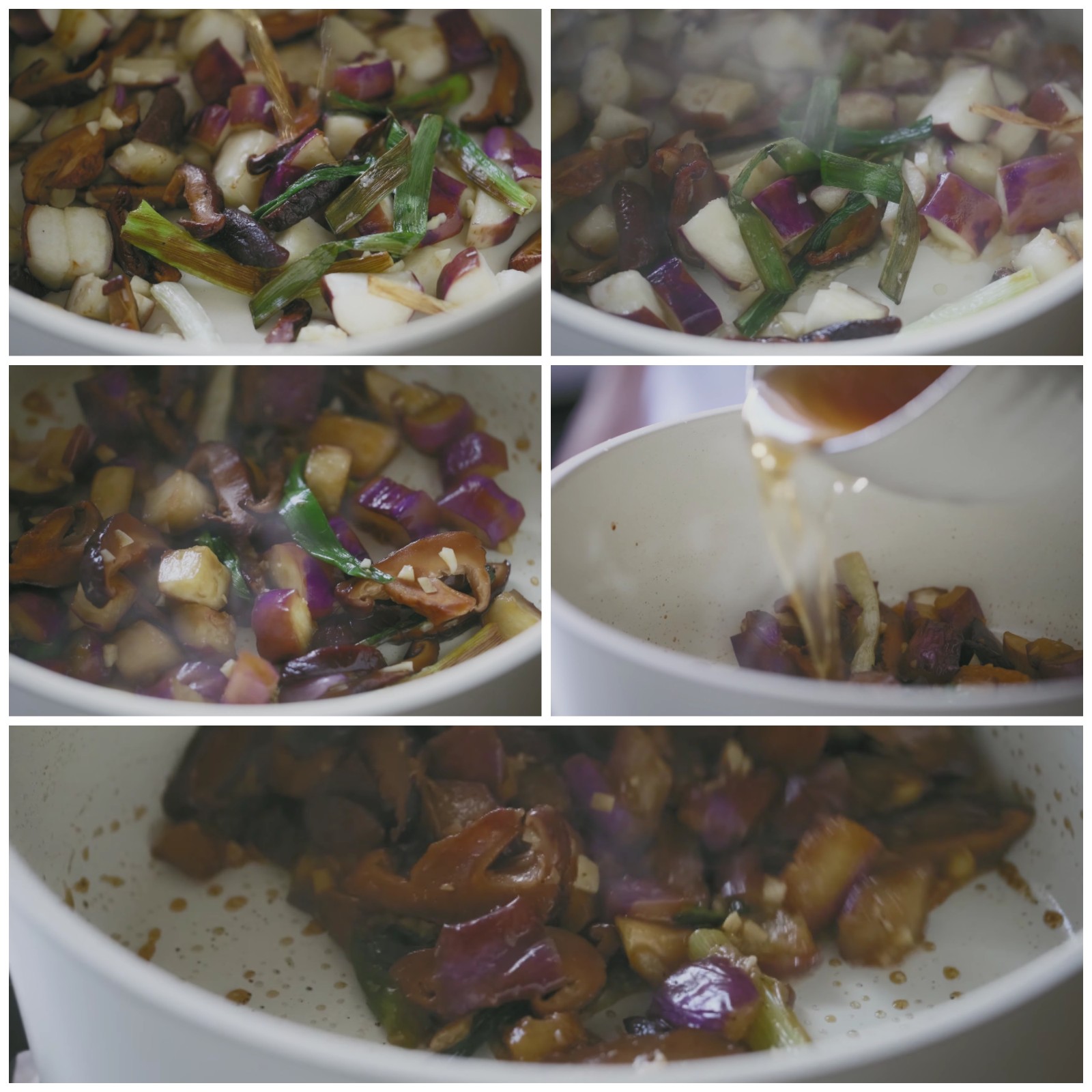 香菇茄子饭,茄子胡萝卜香菇辣椒怎么配家常菜