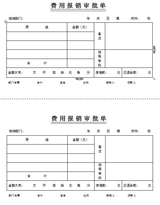 word制作费用报销流程图,word费用报销单模板