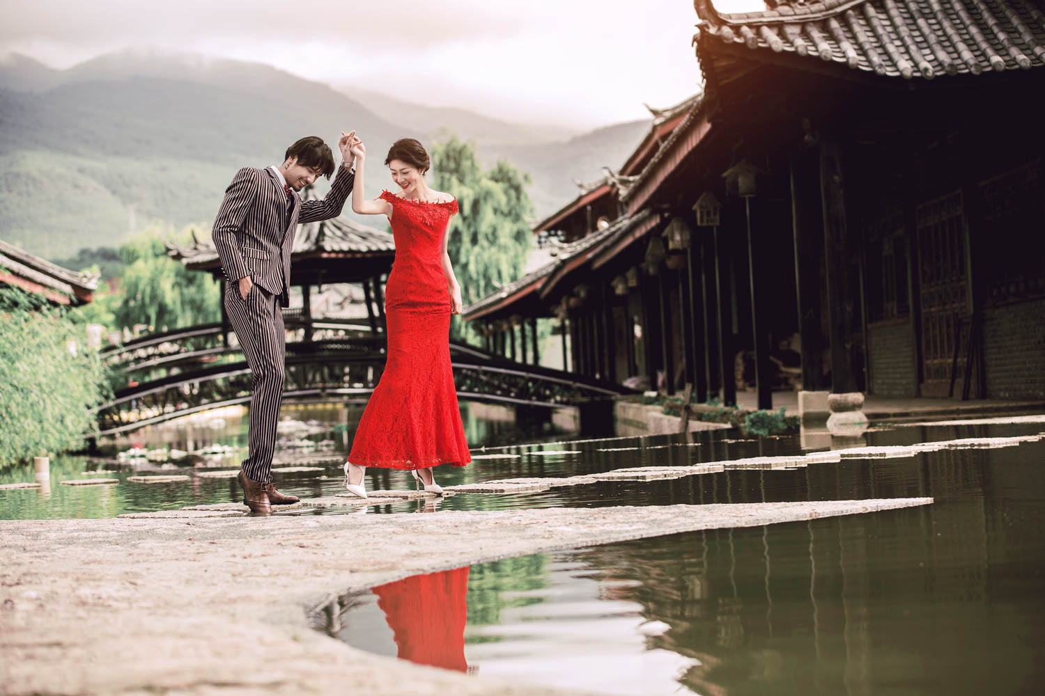 花间社蜜月旅拍婚纱摄影丽江店,丽江法蒂卡罗婚纱照