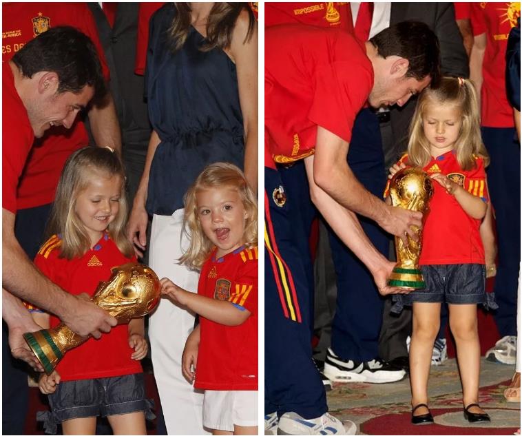 西班牙公主莱昂诺尔给父亲打伞,西班牙王室小公主给父亲的惊喜